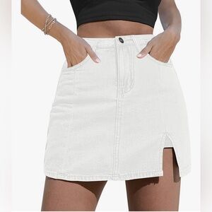 White “Denim” Skort